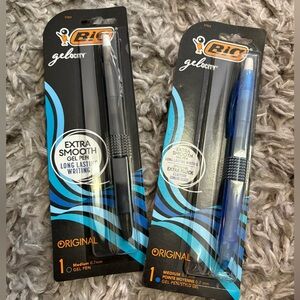 🆕 BIC ✨Gelocity Gel Pens - Black and Blue 2 piece set NWT